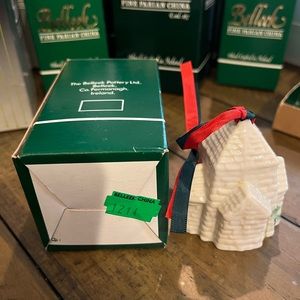 Belleek house bell ornament